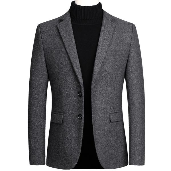 

2020mens woolen formal wedding tudexo suit jacket men business casual slim wool blazers black grey red veste homme plus size 4xl, White;black