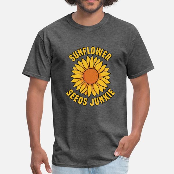 

sunflower seeds junkie funny food gift t shirt men create 100% cotton s-3xl unique graphic breathable summer style cool shirt