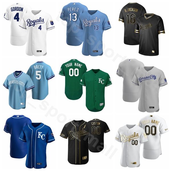 

man woman kids 2020 baseball 15 whit merrifield jersey 13 salvador perez 26 erick mejia 9 ryan mcbroom matt reynolds flexbase cool base, Blue;black