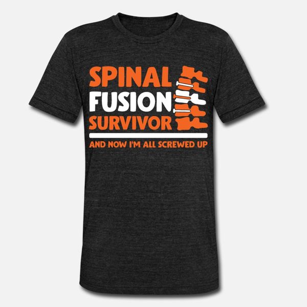 

bionic spinal surgery survivor fractured back t shirt men custom 100% cotton round neck trend graphic funny casual summer style trend shirt