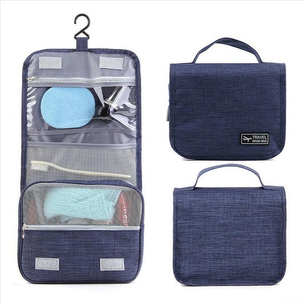 

women wash bag cosmetic organizer storage toiletries washing travel waterproof mens ladies hanging folding bags black brown