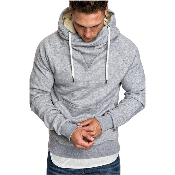 

men plain basic pullover fleece hooded warm up dance sweatshirt, Black