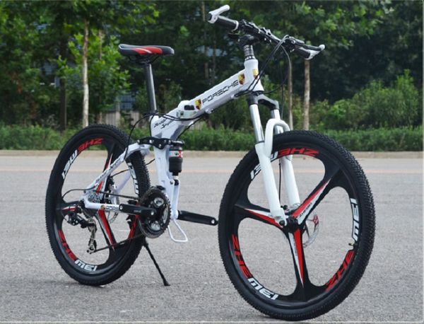 

high-end one-wheel folding bicycle variable speed dual disc brake bicycle