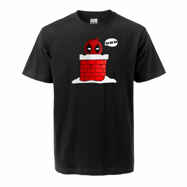 

merry christmas t shirt men summer short sleeve casaul 100% cotton cute deadpool tee shirts streetwear camisetas hombre