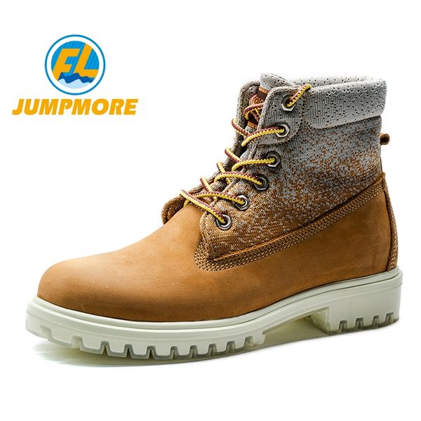 

fl jumpmore high natural leather with canvas men boots handmade retro anti-skidding men shoes autumn boots shoes, Black