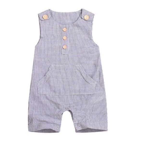

clearance summer baby boy short sleeve cotton infant jumpsuit cartoon striped baby girl rompers newborn baby rompers outfits clothes, Blue