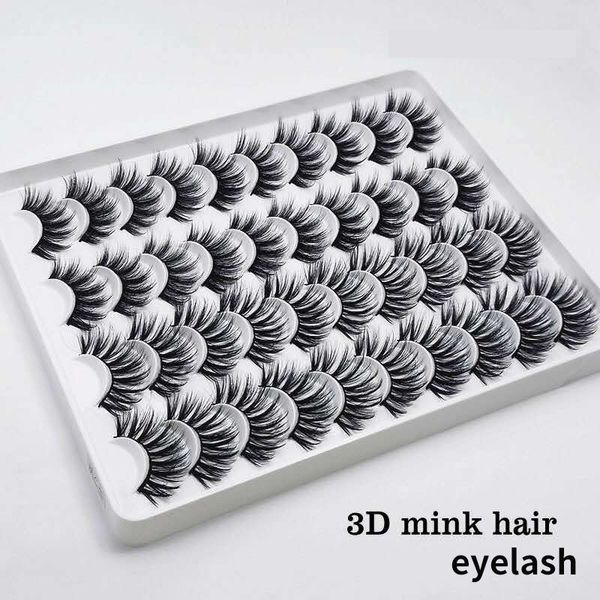 

false eyelashes 20pairs 25mm 3d mink hair natural/thick long eye lashes wispy makeup beauty extension tools
