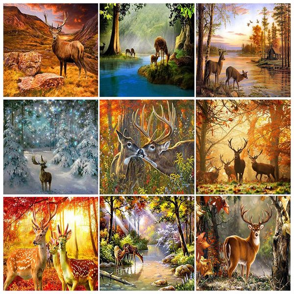 

diy p elk custom diamond painting picture of rhinestones diamant painting diamond embroidery beadwork cross stitch