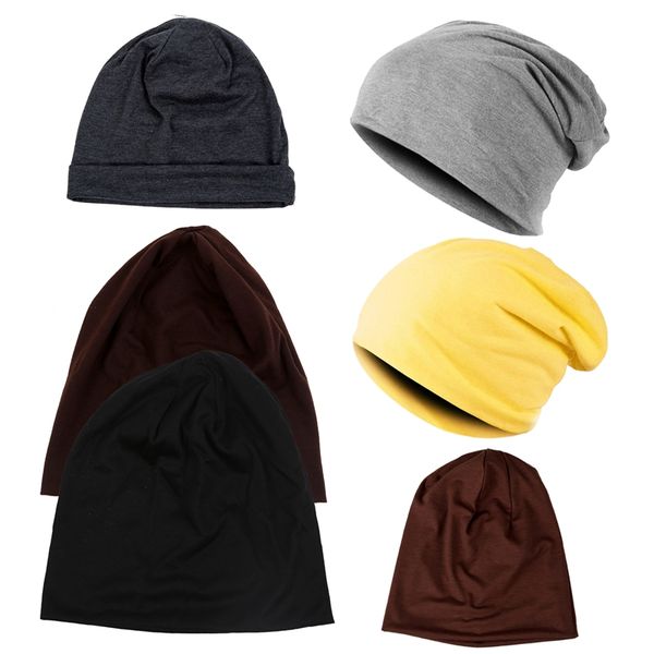 

men women beanie solid color hip-hop slouch knitted cap hat black, Blue;gray