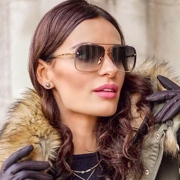

sunglasses ladies retro oversized square sunglasses men gafas de sol sonnenbrille glasses, White;black
