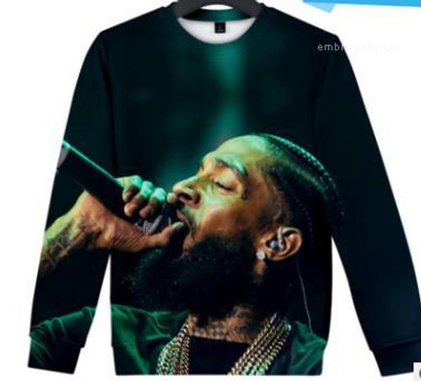

rapper nipsey hussle rip 3d printed hoodies casual harajuku plus size pullovers sweatshirts mens designer hoodies, Black