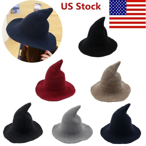 

fashion modern witch hat made from sheep wool halloween party witch hats