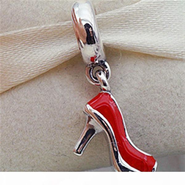 

2017 лето 925 sterling silver red стилет мотаться шарм бисера подходит европейский pandora ювелирных изделий браслеты ожерелья подвеска, Black
