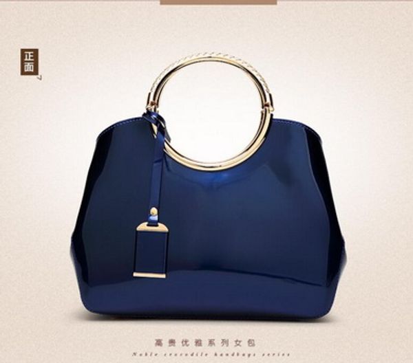 

by dhl or ems 10pcs 2020 patent pu leather bright-faced handbags bride marries noble air handbag luxury design women handbags