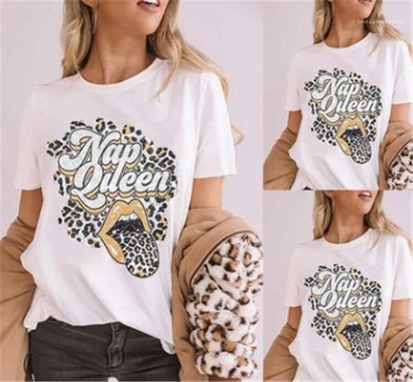 

letter and lip print tshirts fashion short sleeve slim womens crew neck summer ladies casual tee womens designer, White