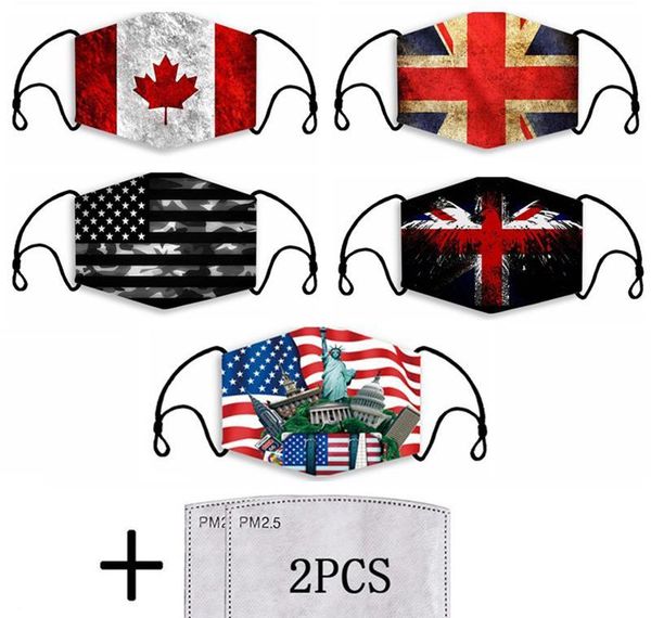 

washable reusable mask pm2.5 dust-proof children face with adjustable pcs flag mask printing universal fashion 2 3d face loveshop01 j