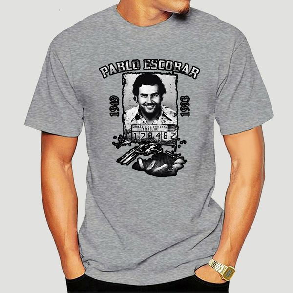 

t shirt men t-shirt pablo escobar el patron del man casual wears black-4390a