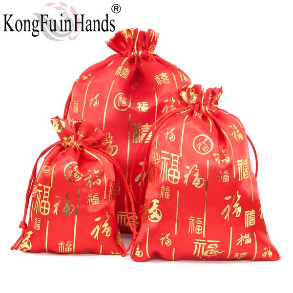 

adjustable jewelry packing bag storage coin candy necklace trinket pouch rope decoration wedding ceremony christmas lucky bag, Pink;blue