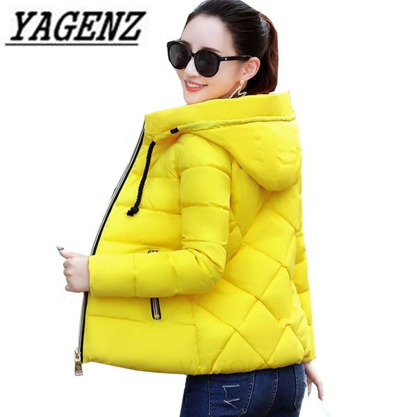 

2020 winter jacket women plus size womens parkas warm outerwear solid hooded coats short female slim cotton padded casual, Black
