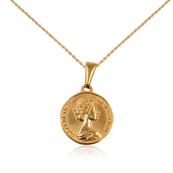 

bulk prayer 18k christian jewelry coin necklace mary gold plated jewelry mother chain wholesale cross religious coin pendant, Silver