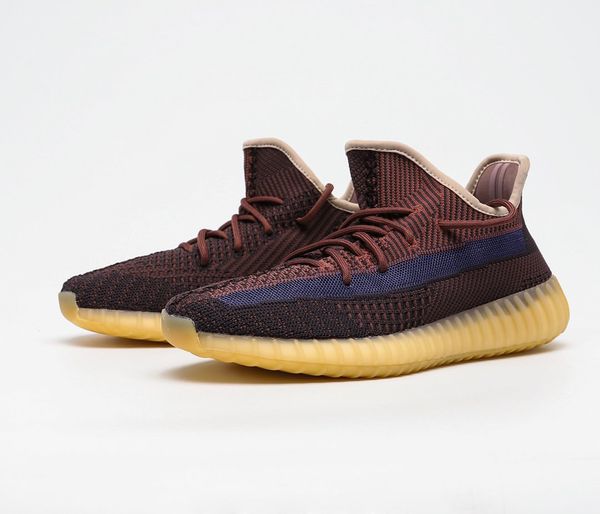 

men women yecher running shoes kanye west brown blue sports shoes