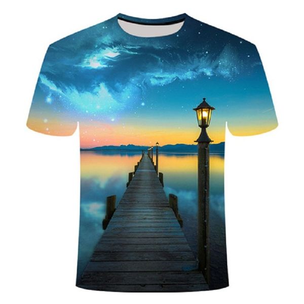 

3d blue red flaming streatwear asian 3d print shirts humor anime oversized men clothing