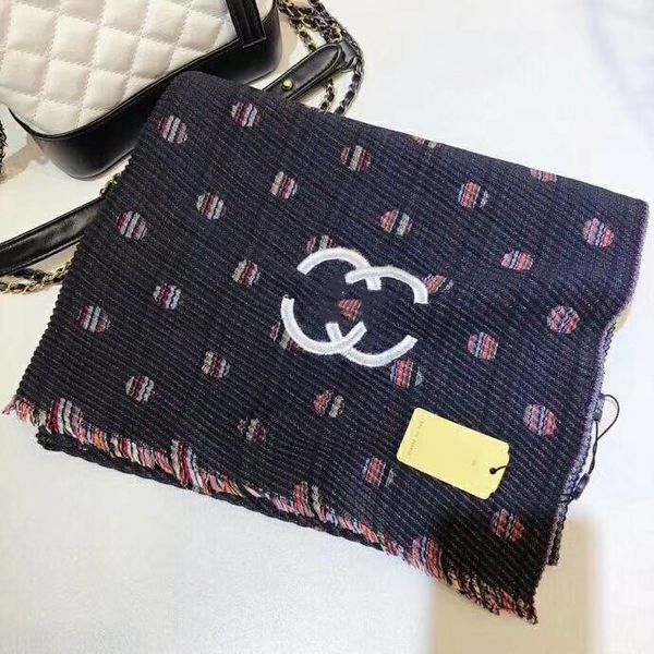 

new scarf for women letter pattern wool silk wire designer scarfs square warm scarves size 180x70cm silk shawl, Blue;gray