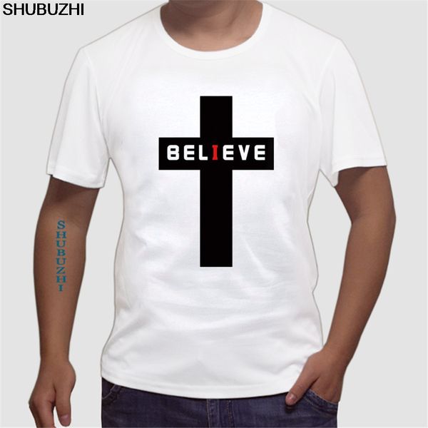 

mens sale cotton t shirt believer christian religious jesus christ faith born again baptism men's tee shirt euro size