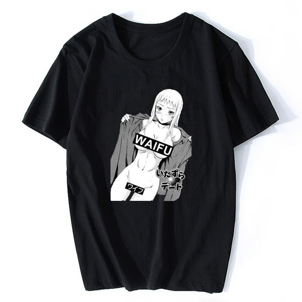 

аниме waifu материал t shirt men новизна смешной манга эччи hentai kawaii weeaboo японский porg мода лето otaku рубашка