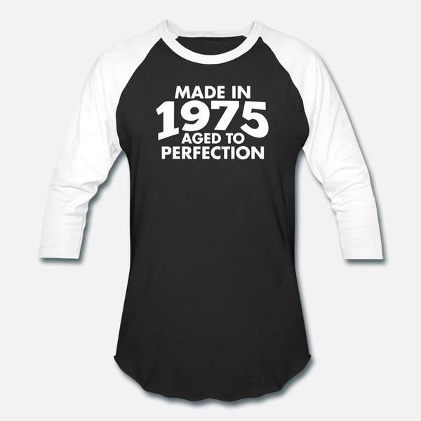 

made in 1975 teesome t shirt men custom tee shirt s-xxxl letter sunlight fashion summer letter shirt, White;black