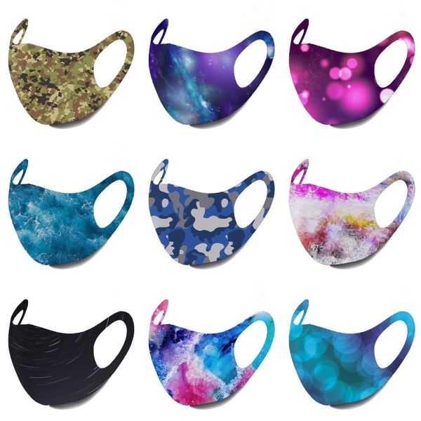 

qefjx dust outdoor sports face masks sale mouth printing men and women sponge spot mask detachable party mask#846