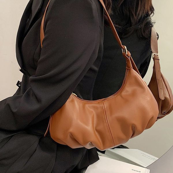 

totes brand designer pu leather women's shoulder bag retro simple handbag small