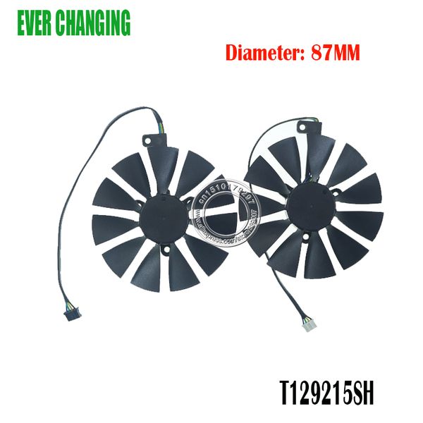 

fans & coolings 87mm t129215sh fdc10u12s9-c 4pin rtx 2060 2070 2080 gpu card cooler for asus geforce rtx2080 rtx2060 gaming fan