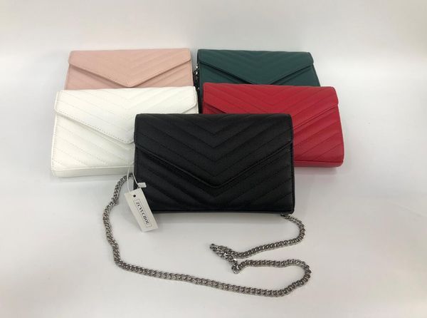 

fashion women handbags metal chain gold silver design handbag genuine leather bag flip cover diagonal shoulder bags with dust