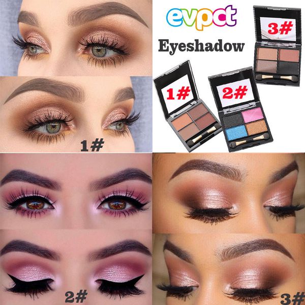 

eye shadow 4 color earth high-pearl palette beginners lazy long-lasting natural