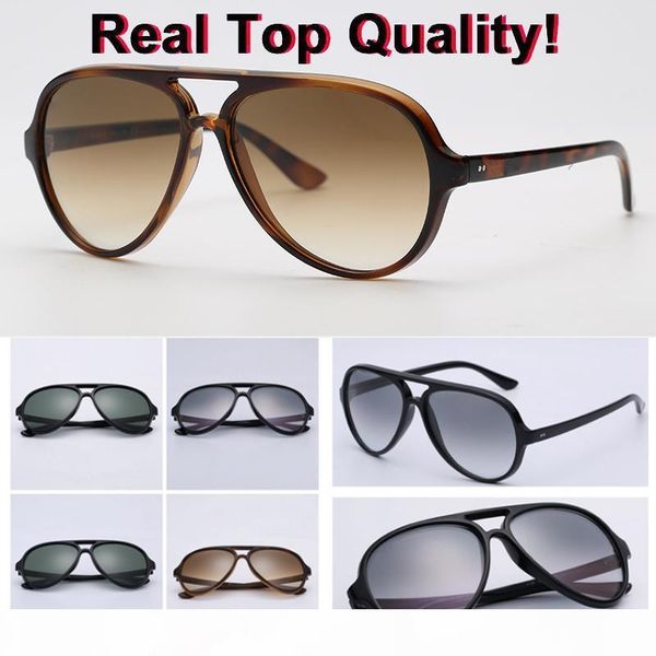 

4125 aviation brand sunglasses retro classical sun glasses 5000 model acetate frame g15 lenses original packages cat design, White;black