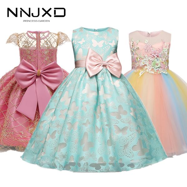 

2020 princess costume kids dresses for girls clothing flower party girls dress elegant wedding dress for girl clothes 4 10 years, Red;yellow