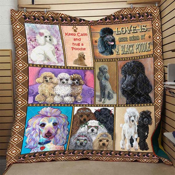 

comforters & sets 3d poodle quilt cartoon beautiful elegant high end school kids adults bed summer autumn comfortable soft s