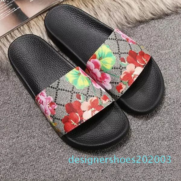 

luxury slide summer fashion wide flat slippery with thick sandals slipper men women sandals designer shoes flip flops slipper 36-45 s03, Black
