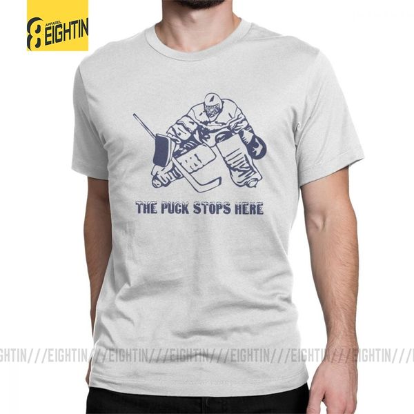 

the puck s here ice hockey sports sticks puck winter t shirts man comfortable creative t-shirt crew neck cotton tees