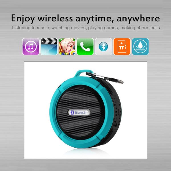 

mini bluetooth speaker portable waterproof wireless hands-speaker for shower, bathroom, swimming pool, car, beach and outdo