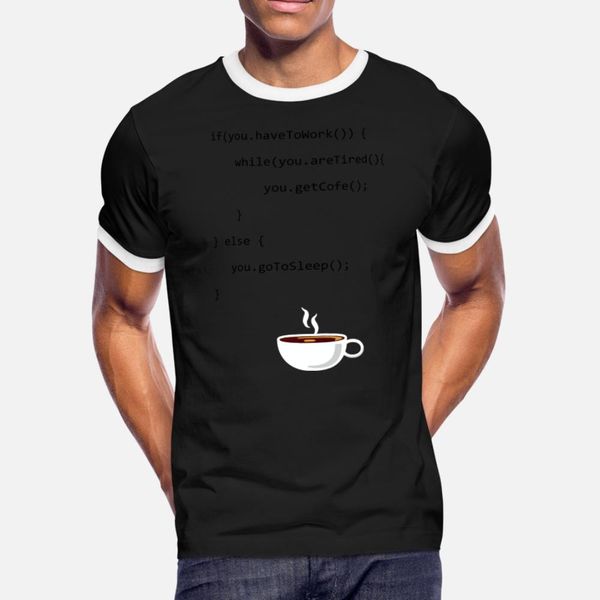 

programmer software programming development coffee t shirt men custom 100% cotton s-xxxl vintage crazy comical summer formal shirt