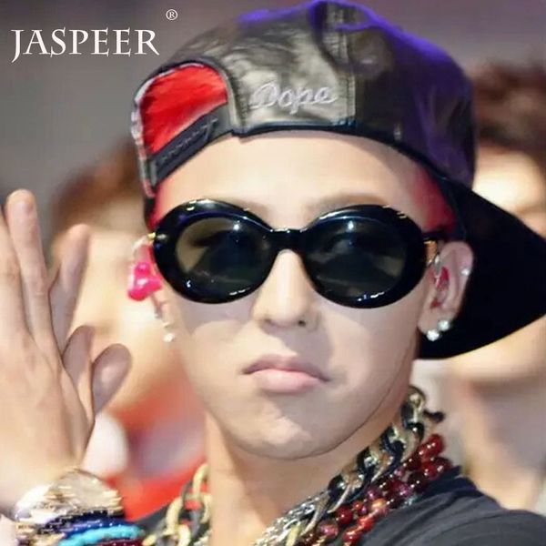 

jaspeer new sunglasses women men retro round frame sunglasses black lens fashion sun glasses uv400 eyewear, White;black