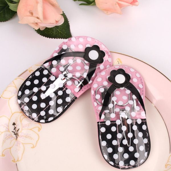 

5 pcs/set pedicure tools stainless steel earpick tweezer nail clipper file scissor kit nail care flip flop manicure case nshoppi