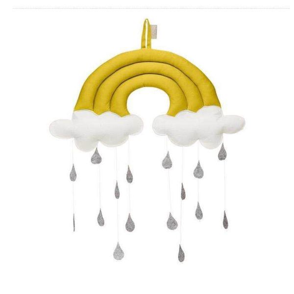 

2020 newborn cloud rainbow raindrop wall lovely toys baby bed tent pendant crib hanging toy room ornament infant p props