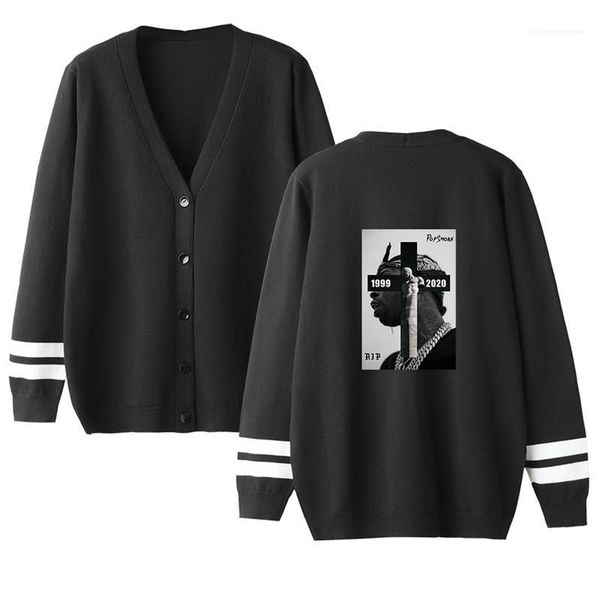 

rapper mens designer sweaters cardigan hip hop letter printed loose button long sleeved v neck sweaters fashion mens sweaters pop, White;black