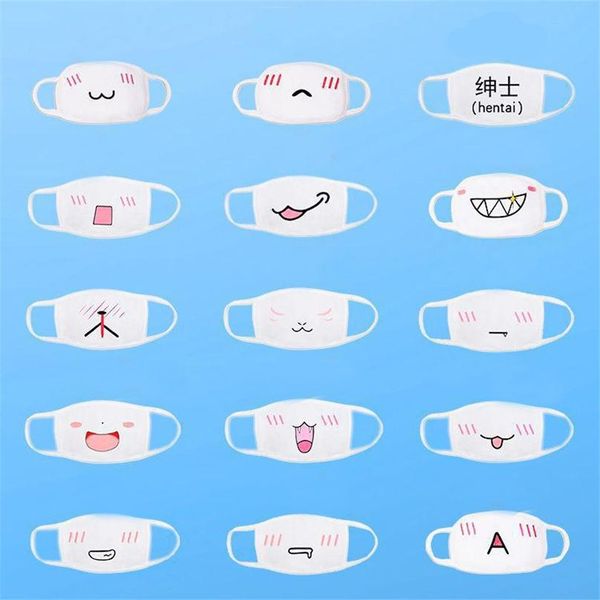 

cute bear mask fun fancy dress lower half face mouth muffle mask reusable dust warm and windproof cotton mask black and white