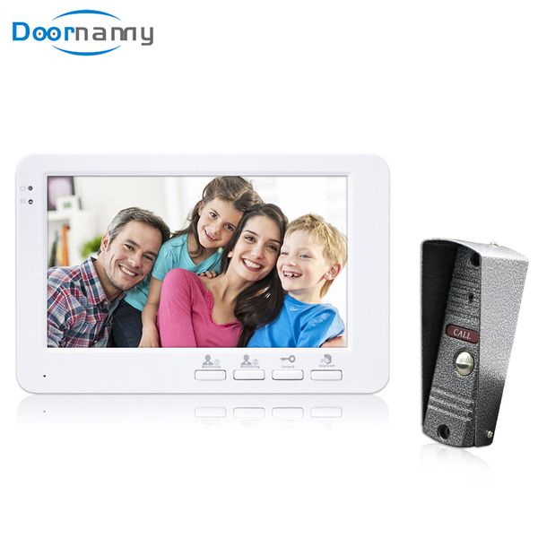 

doornanny 7'' video intercom with lock doorbell for home apartment door eye peephole with camera ring doorbell monitoring set