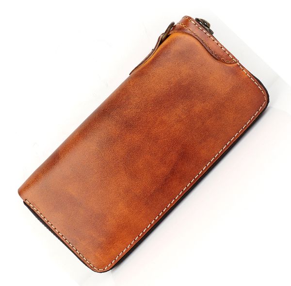 

luxury genuine leather men wallet leather wallet long clutch wallet men purse money holder male coin purse card holder, Red;black