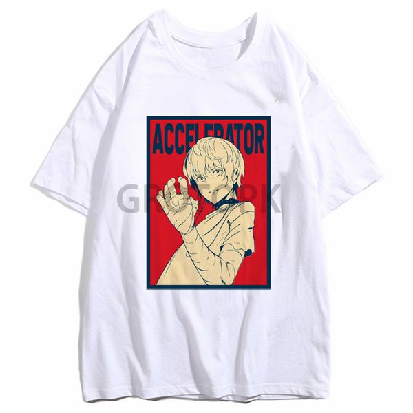 

аниме men t shirt harajuku toaru majutsu нет индекс белый список tee запрещенных книг accelerator с коротким рукавом футболки повседневная t